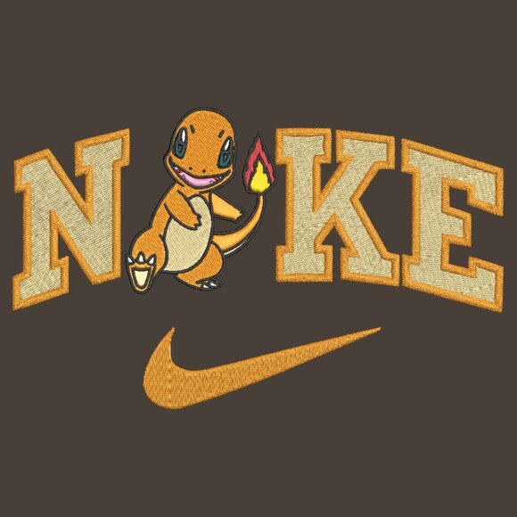 Nike Pokemon Charmander Embroidered Adult Unisex Crewneck Sweatshirt Cozy - Picture 8 of 12